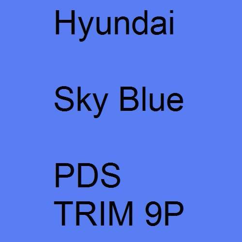 Hyundai, Sky Blue, PDS TRIM 9P.